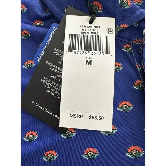 NWT RLX Ralph Lauren Performance Golf Polo Shirt Men's Medium $98 Active - Picture 3 of 7